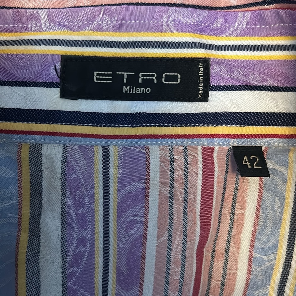 Etro Button Down Shirt- Excell Condition - image 3